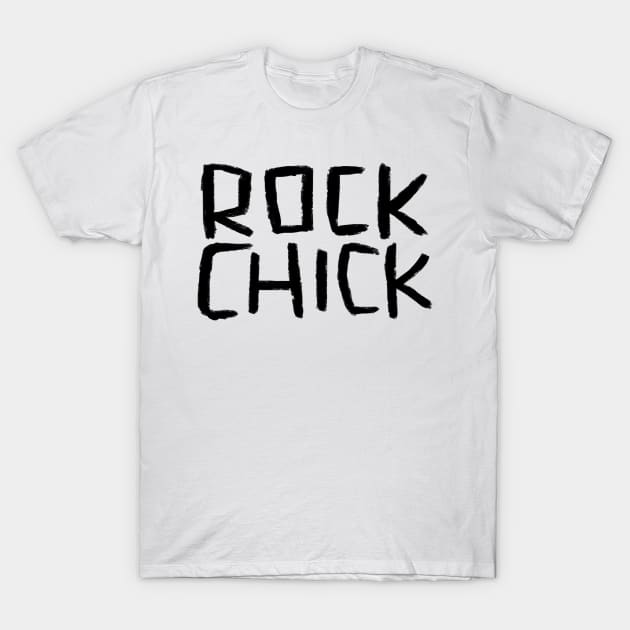 Rock Music Bands, Womens Rock, Rock Chick T-Shirt by badlydrawnbabe